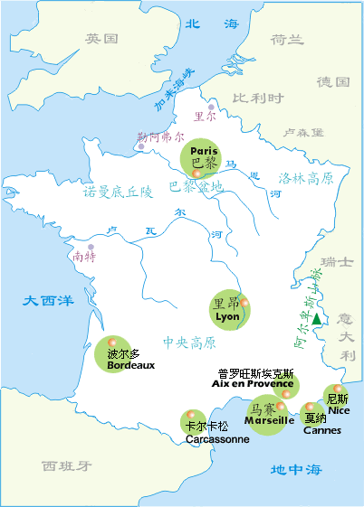 法国旅游地图