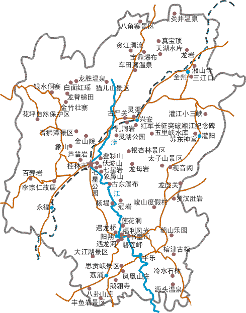 广西桂林旅游地图