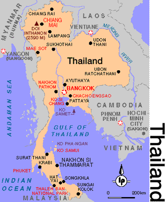 泰国旅游Thailand地图